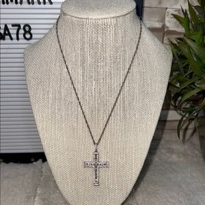 .925 Silver Cross Pendant Necklace